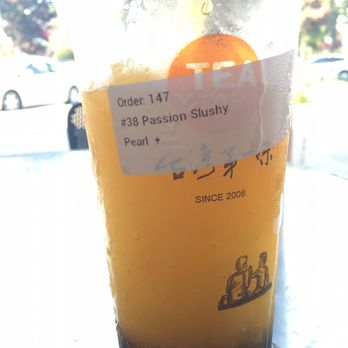 Tea Top - I had the passion slushy.  Lots of choices. Good stuff.  Only one size. $5.18 - Coffee & Tea Near Me - San Jose, California