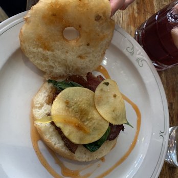 The Cookery - Started special: cinnamon sugar donut with bacon and basil. Truly incredible flavor! - Italian Near Me - Dobbs Ferry, New York The Cookery - Started special: cinnamon sugar donut with bacon and basil. Truly incredible flavor! - Italian Near Me - Dobbs Ferry, New York