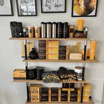 Kahwa Coffee Roasting - a shelf of coffee roasting supplies - Coffee Roasteries Near Me - Tampa, Florida Kahwa Coffee Roasting - a shelf of coffee roasting supplies - Coffee Roasteries Near Me - Tampa, Florida