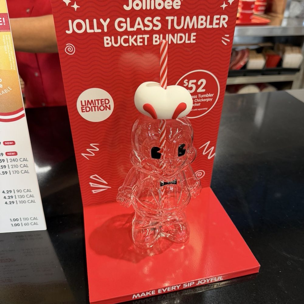 Jollibee - Jolly glass tumbler limited edition July 2026 - Chicken Shop Near Me - Los Angeles, California