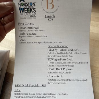 Barbacana - Houston restaurant weeks lunch menu - Seafood Near Me - Houston, Texas