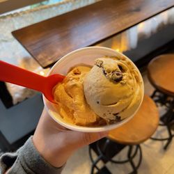 Sweet Ride Ice Cream - Pumpkin cheesecake ice cream, graham slam ice cream