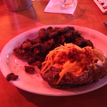 Texas Roadhouse - NY steak. Steak and/or mushrooms were pretty salty, even for me. - Steakhouses Near Me - Baton Rouge, Louisiana Texas Roadhouse - NY steak. Steak and/or mushrooms were pretty salty, even for me. - Steakhouses Near Me - Baton Rouge, Louisiana