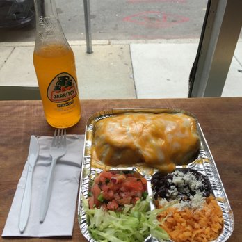 Dora Taqueria - Chicken Tinga Chimichanga plate. Yum!!! - Tacos Near Me - Boston, Massachusetts