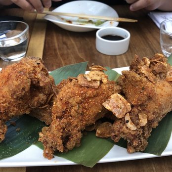 Sushi Lab Rooftop - Wings with garlic chips - Japanese Near Me - New York, New York Sushi Lab Rooftop - Wings with garlic chips - Japanese Near Me - New York, New York