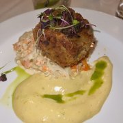 Photo of DK Restaurant NYC - New York, NY, United States. Blue Crab cake - by AllFunNYC in Instagram.