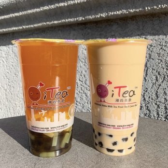 i-Tea - Passion Fruit Tea and Jasmine Milk Tea - Bubble Tea Near Me - San Jose, California