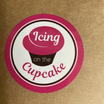 Icing On The Cupcake - Name sticker on their boxes. Too cute. - Cupcakes Near Me - Sacramento, California