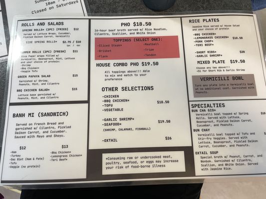 Menu photo 3 Pho King Wahiawa, HI