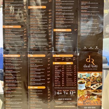 Daal Roti - The Menu - Indian Near Me - Mississauga, Ontario