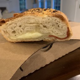 Where's the pepperoni in this calzone? Where's the pepperoni in this calzone?