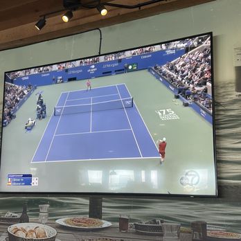 Pier 24 - Watching my beautiful boys playing beautiful tennis, Italiano & Spaniard - New American Near Me - Avalon, California