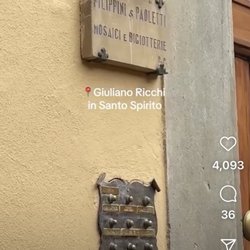 Piazza Santo Spirito - The door outside the jewelry shop.