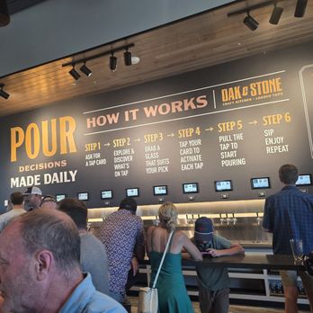 Oak & Stone - Beer Tap Wall - Pizza Near Me - McKinney, Texas