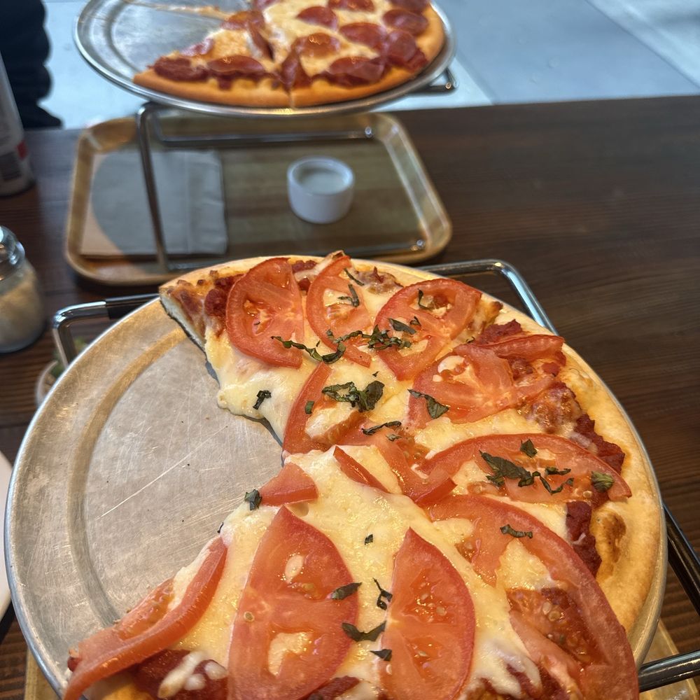 Margherita Pizza and pepperoni pizza Margherita Pizza and pepperoni pizza