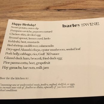 Barley Swine - Just a picture of the chefs tasting menu. I was going to put up pictures of the dishes but that would ruin the experience for some. - New American Near Me - Austin, Texas Barley Swine - Just a picture of the chefs tasting menu. I was going to put up pictures of the dishes but that would ruin the experience for some. - New American Near Me - Austin, Texas
