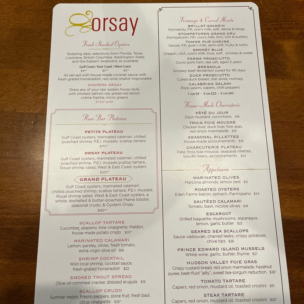 Orsay - Menu - French Near Me - Jacksonville, Florida Orsay - Menu - French Near Me - Jacksonville, Florida