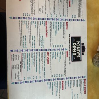 Ponte's Diner - Menu - American Near Me - Fairfield, Texas