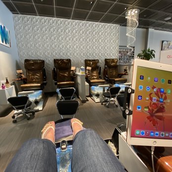 Nails Now - iPad at each pedi station, beautiful decor and clean well maintained and updated - Nail Salons Near Me - Mundelein, Illinois Nails Now - iPad at each pedi station, beautiful decor and clean well maintained and updated - Nail Salons Near Me - Mundelein, Illinois