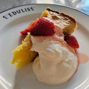 Edulis - Tarta de Santiago - really ripe good strawberries... but I've had better cream at Centennial's "The Local." - Spanish Near Me - Toronto, Ontario Edulis - Tarta de Santiago - really ripe good strawberries... but I've had better cream at Centennial's "The Local." - Spanish Near Me - Toronto, Ontario