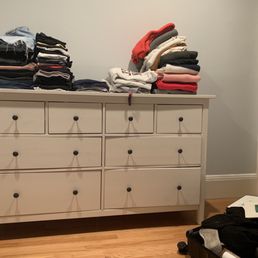 Before dresser -- drawers all askew & sticking out
