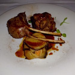 Oltremare - Oltremare Ristorante -- Carre' Di Agnello (€32) -- Lamb Chops and Mushrooms. Very Very Good!