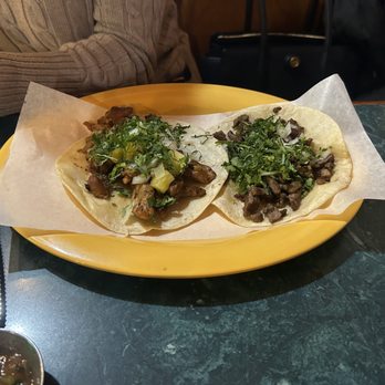 Moreno's - Steak taco, and El Pastor taco. My wife said she never had tacos so flavorful and the meat so moist and juicy. - Mexican Near Me - Lemont, Illinois
