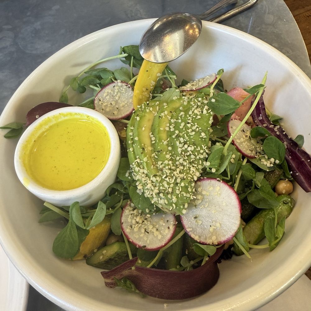 Wildseed - HARVEST BOWL. Can't see all the grilled veggies and grains waiting below. Yum. - Vegan Near Me - San Francisco, California Wildseed - HARVEST BOWL. Can't see all the grilled veggies and grains waiting below. Yum. - Vegan Near Me - San Francisco, California