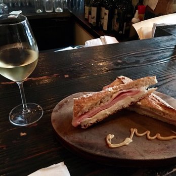 Mignon - Ham and Brie sandwich with a white wine from Georgia (the country, not the state) - Wine Bars Near Me - Los Angeles, California