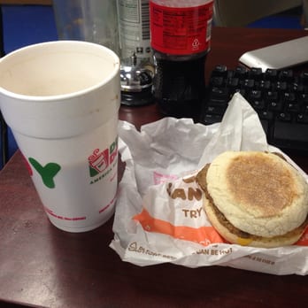 Dunkin' -  a cup of coffee and a sandwich - Donuts Near Me - Fort Belvoir, Virginia