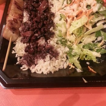 Tushar Brazilian Express - The Daily Special - Glazed Pork Skewer, rice, black beans and garden Salad. - Brazilian Near Me - South Jordan, Utah Tushar Brazilian Express - The Daily Special - Glazed Pork Skewer, rice, black beans and garden Salad. - Brazilian Near Me - South Jordan, Utah