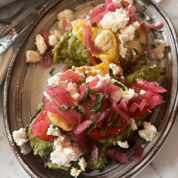 Queen's Room - Avocado Toast with feta cheese, pickled red onions & a fried egg. - Coffee & Tea Near Me - Astoria, New York Queen's Room - Avocado Toast with feta cheese, pickled red onions & a fried egg. - Coffee & Tea Near Me - Astoria, New York