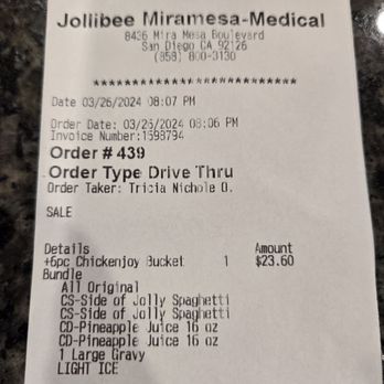 Jollibee - $20 on the menu board =/ - Fast Food Near Me - San Diego, California Jollibee - $20 on the menu board =/ - Fast Food Near Me - San Diego, California