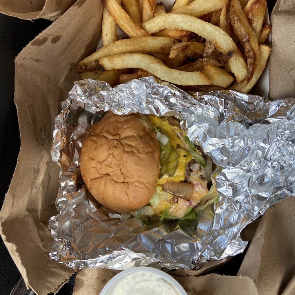 R Burger - Side of fries with ranch sauce. Must drink the ranch sauce.. I mean try the ranch sauce. - Food Trucks Near Me