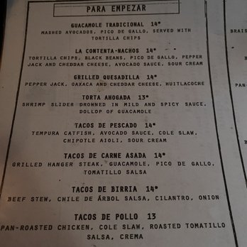 La Contenta Les - Menu - Mexican Near Me - New York, New York