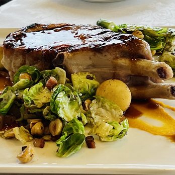 Crow's Nest - Pork chop with maple bourbon lacquer - French Near Me - Anchorage, Alaska