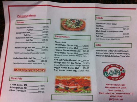 Menu photo 5 Addy's Subs & Salads West Dundee, IL