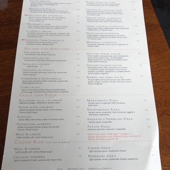 Cugini Restaurant - Lunch menu - Italian Near Me - Albany, California