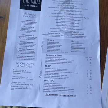 The Olive Restobar - Menu - Mediterranean Near Me - Downey, California