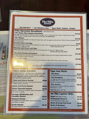 Menu photo 7 The Villa Diner Charlottesville, VA