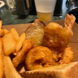 The Front Porch Bar And Grill - Battered shrimp basket with fries and Texas toast