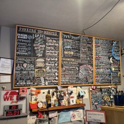 Parker's Restaurant - Full menu board