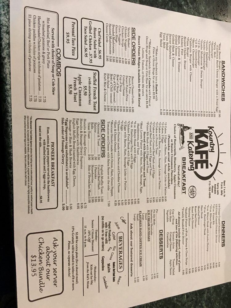 KOUNTRY KAFE Updated October 2024 19 Reviews N14015 W Central Ave