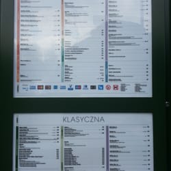 McDonald's - Menu na tablicy przed lokalem.