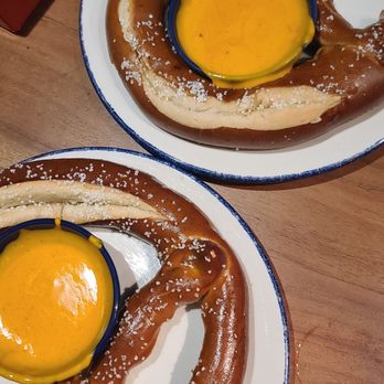 The Corner Grill, Bar + Game Room - Pretzels with cheese and mustard - Eatertainment Near Me - Ferndale, Michigan