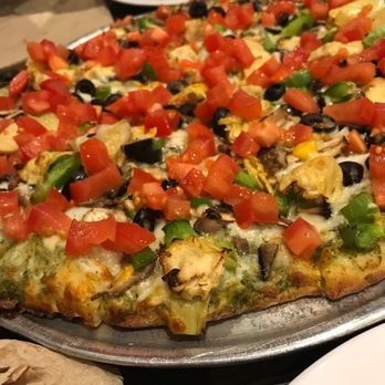 Mountain Mike's Pizza - Veggie Pizza with pesto sauce - Pizza Near Me - Mountain View, California