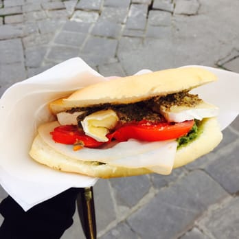 Gustaosteria - Love this sandwich! Tacchino pesto pomodoro Brie and truffle cream! - Italian Near Me - Florence, FI Gustaosteria - Love this sandwich! Tacchino pesto pomodoro Brie and truffle cream! - Italian Near Me - Florence, FI