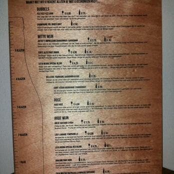 De Ebeling - Wine menu card. - Bars Near Me - Amsterdam, New Hampshire