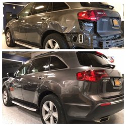 Haven Auto Body - Here's another before and after of our repair work. A proper repair on this Acura that looks better than new now!