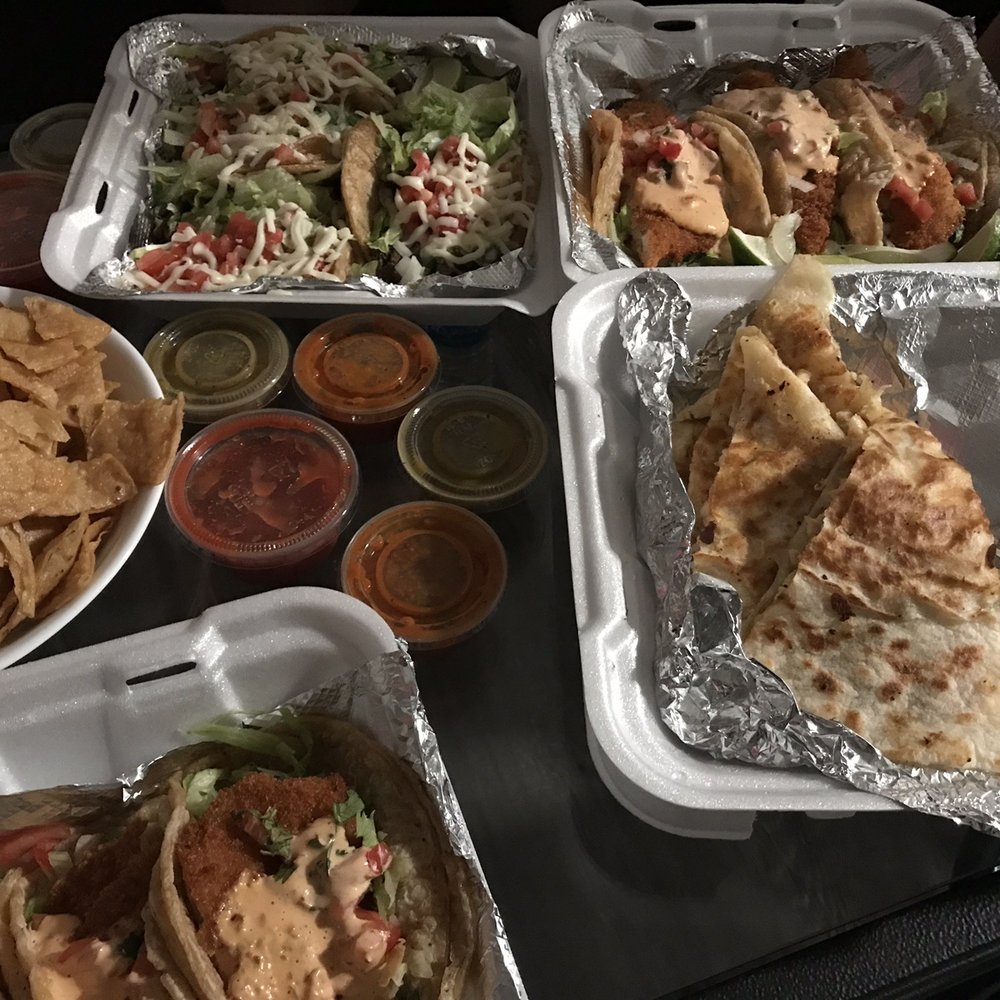 Mexican Taco, American Taco, Chicken Quesadilla